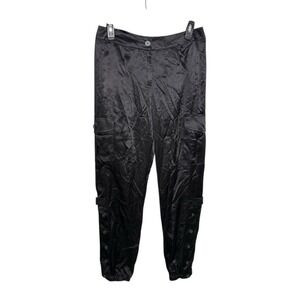 Chico's Casablanca Black Cargo Pants Silk Blend Chico's‎ Size 0 (US Small)